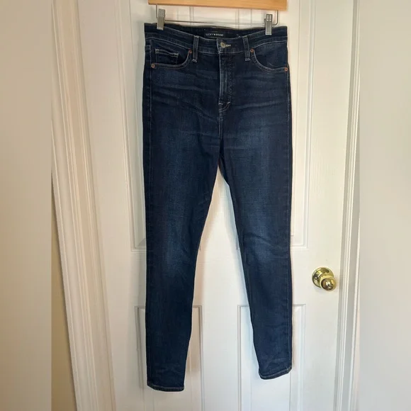 Lucky Brand Bridgette Skinny High Waist Dark Wash Skinny Jeans Size 29 - Picture 4 of 9